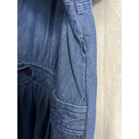 Denim 24/7 Women Plus Size 22W Blue Denim Casual Dress Waist Tie Cotton Comfy - Picture 8 of 16